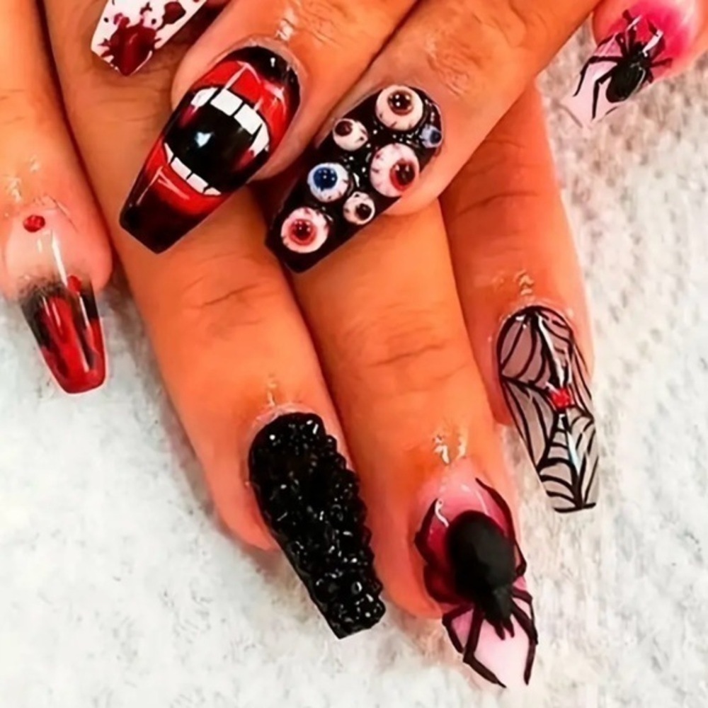 Halloween Fake Press On Nails NWT